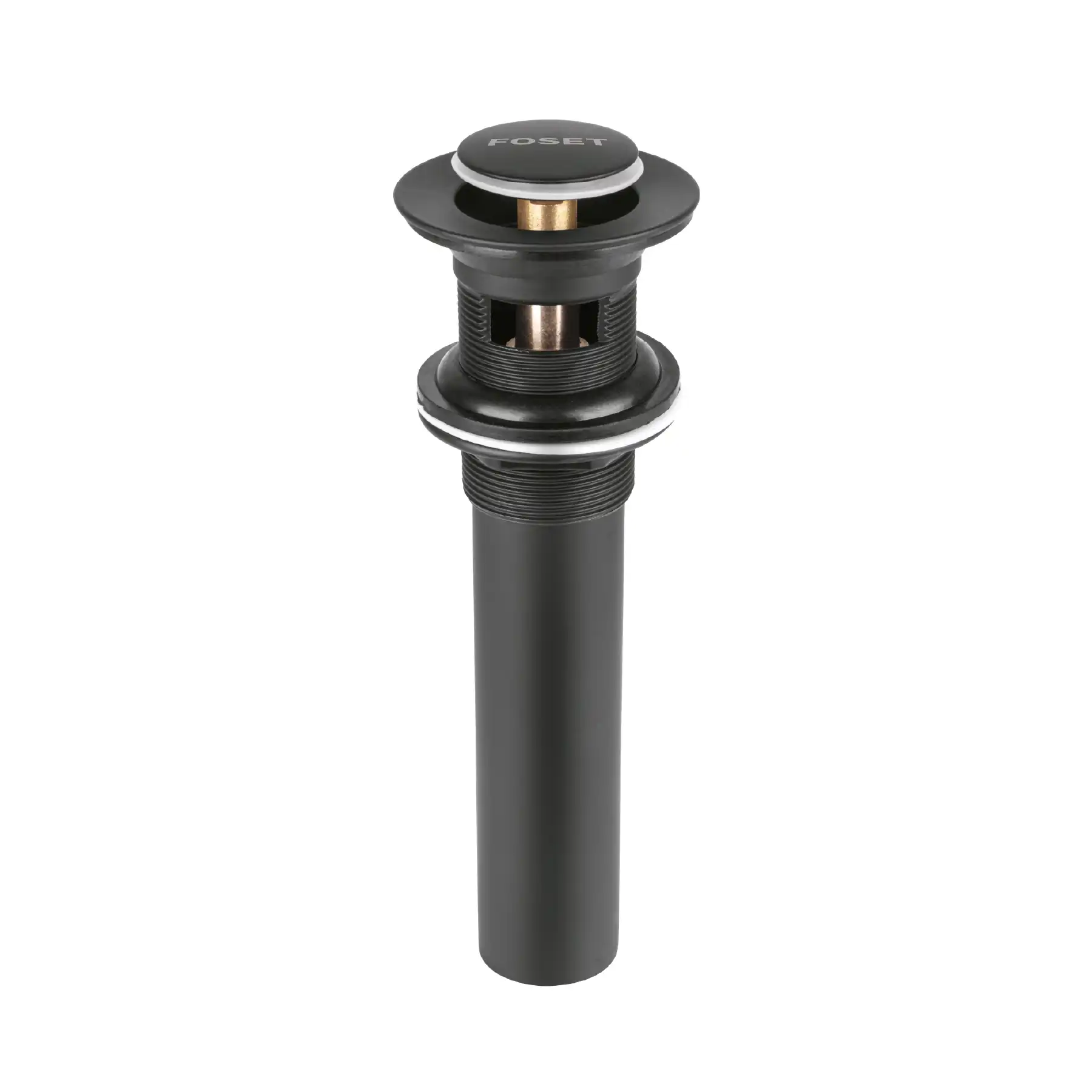Contra para Lavabo con Rebosadero Negro Foset Sistema Push Mod. CE-206M - Imagen 2